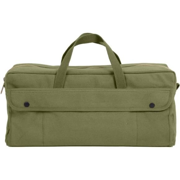 Rothco Canvas Jumbo Tool Bag with Brass Zipper, Olive Drab - Picture 1 of 4